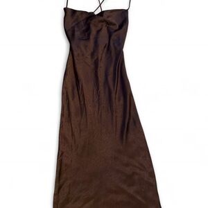 Elegant Brown Maxi Dress
